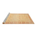 Sideview of Machine Washable Abstract Orange Rug, wshabs27