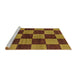 Sideview of Machine Washable Abstract Cinnamon Brown Rug, wshabs270