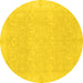 Round Oriental Yellow Traditional Rug, abs2700yw