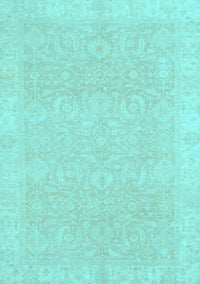 Oriental Light Blue Traditional Rug, abs2700lblu