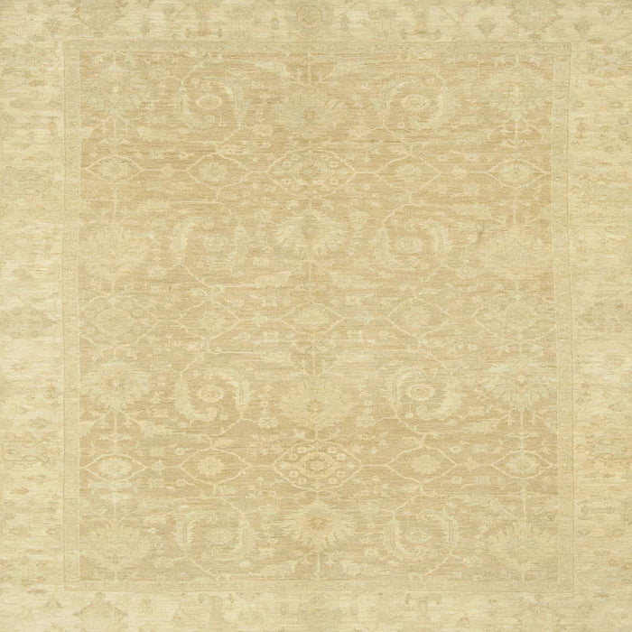 Square Abstract Chrome Gold Yellow Oriental Rug, abs2700