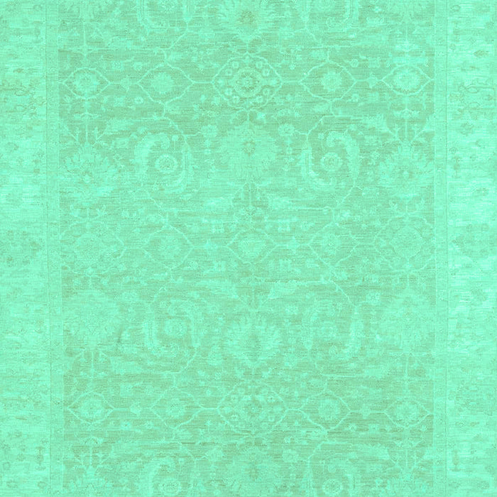 Machine Washable Oriental Turquoise Traditional Area Rugs, wshabs2700turq