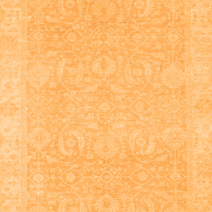 Machine Washable Oriental Orange Traditional Area Rugs, wshabs2700org