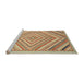 Sideview of Machine Washable Abstract Red Rug, wshabs2701