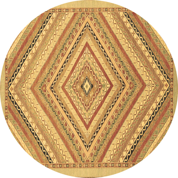 Round Machine Washable Abstract Brown Modern Rug, wshabs2701brn