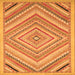 Square Abstract Orange Modern Rug, abs2701org