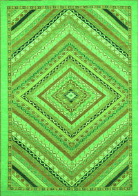 Abstract Green Modern Rug, abs2701grn