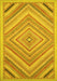 Abstract Yellow Modern Rug, abs2701yw