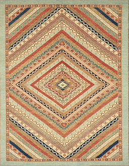 Abstract Red Modern Rug, abs2701