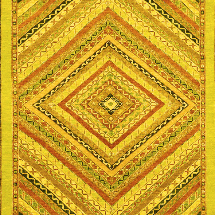 Machine Washable Abstract Yellow Modern Rug, wshabs2701yw