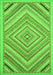 Machine Washable Abstract Green Modern Area Rugs, wshabs2701grn