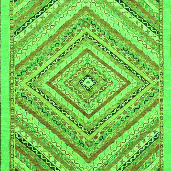 Machine Washable Abstract Green Modern Area Rugs, wshabs2701grn