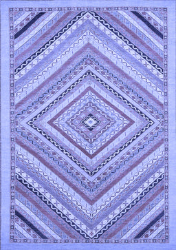 Abstract Blue Modern Rug, abs2701blu