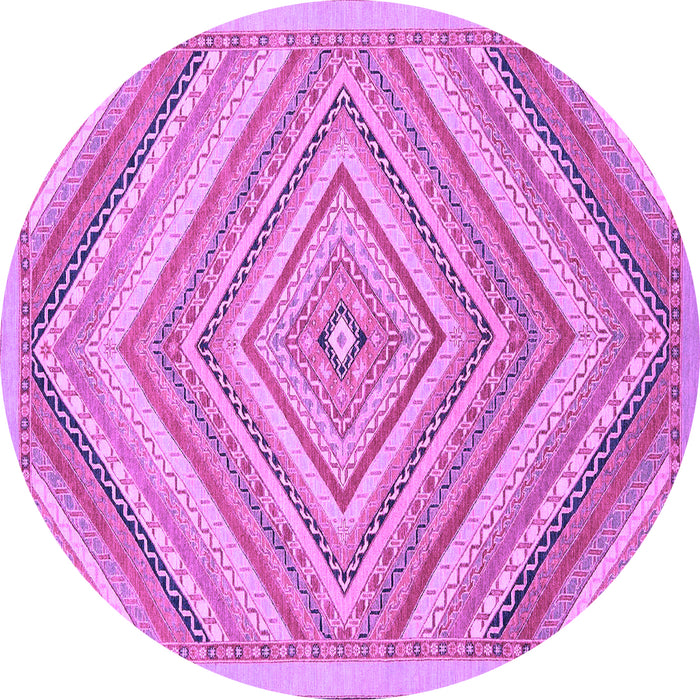 Round Abstract Purple Modern Rug, abs2701pur