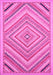 Machine Washable Abstract Pink Modern Rug, wshabs2701pnk