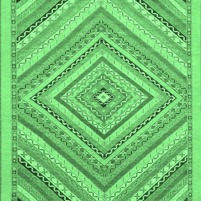 Machine Washable Abstract Emerald Green Modern Area Rugs, wshabs2701emgrn