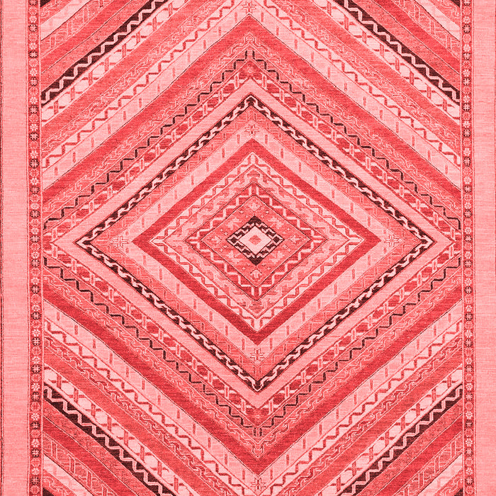 Machine Washable Abstract Red Modern Rug, wshabs2701red