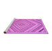 Sideview of Machine Washable Abstract Purple Modern Area Rugs, wshabs2701pur