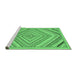 Sideview of Machine Washable Abstract Emerald Green Modern Area Rugs, wshabs2701emgrn