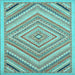 Square Machine Washable Abstract Light Blue Modern Rug, wshabs2701lblu