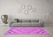 Machine Washable Abstract Purple Modern Area Rugs in a Living Room, wshabs2701pur