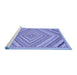 Sideview of Machine Washable Abstract Blue Modern Rug, wshabs2701blu