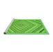 Sideview of Machine Washable Abstract Green Modern Area Rugs, wshabs2701grn