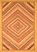 Machine Washable Abstract Orange Modern Area Rugs, wshabs2701org