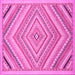 Square Machine Washable Abstract Pink Modern Rug, wshabs2701pnk