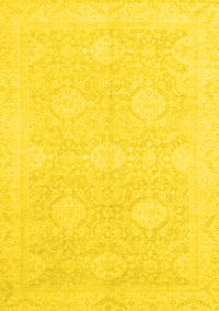 Oriental Yellow Traditional Rug, abs2702yw