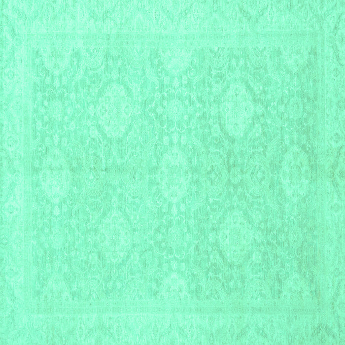 Square Oriental Turquoise Traditional Rug, abs2702turq