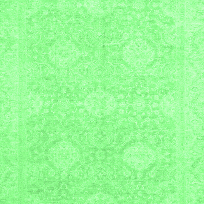Machine Washable Oriental Emerald Green Traditional Area Rugs, wshabs2702emgrn