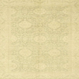 Square Abstract Mustard Yellow Oriental Rug, abs2702