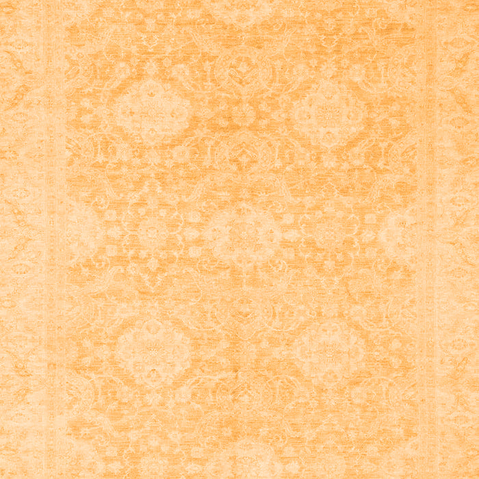Machine Washable Oriental Orange Traditional Area Rugs, wshabs2702org