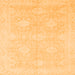 Square Oriental Orange Traditional Rug, abs2702org