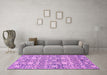 Machine Washable Abstract Pink Modern Rug in a Living Room, wshabs2703pnk