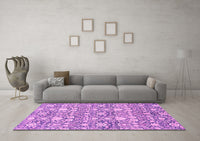 Machine Washable Abstract Pink Modern Rug, wshabs2703pnk