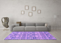 Machine Washable Abstract Purple Modern Rug, wshabs2703pur