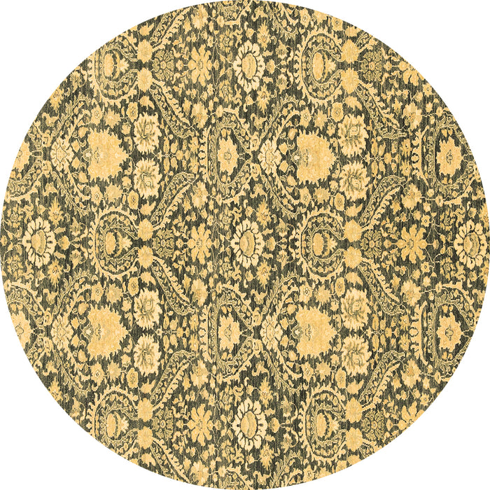 Round Machine Washable Abstract Brown Modern Rug, wshabs2703brn