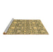 Sideview of Machine Washable Abstract Brown Modern Rug, wshabs2703brn