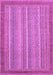 Machine Washable Abstract Purple Modern Area Rugs, wshabs2704pur