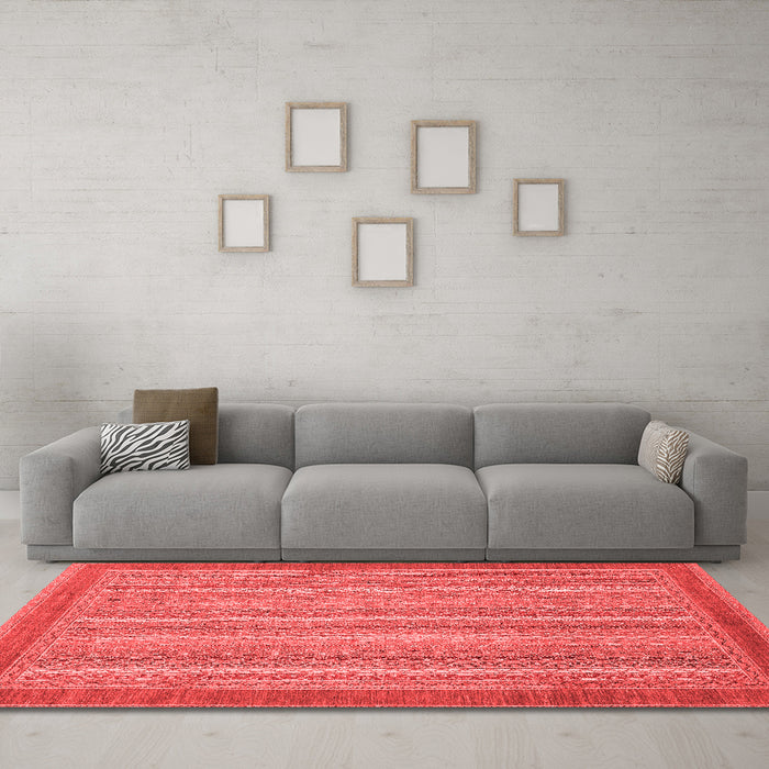 Modern Red Washable Rugs