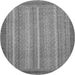 Round Machine Washable Abstract Gray Modern Rug, wshabs2704gry