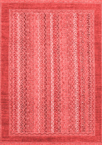 Abstract Red Modern Rug, abs2704red