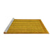 Sideview of Machine Washable Abstract Yellow Modern Rug, wshabs2704yw