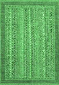 Abstract Emerald Green Modern Rug, abs2704emgrn