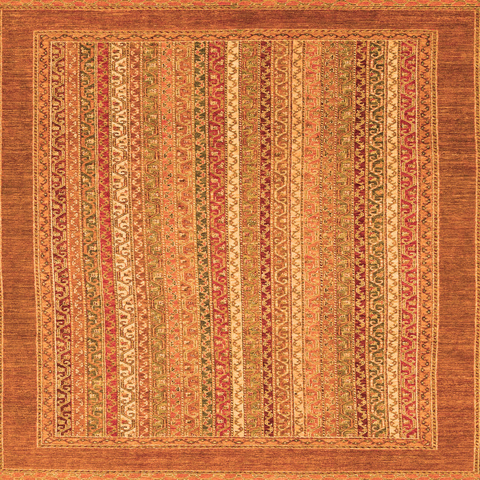 Square Abstract Orange Modern Rug, abs2704org