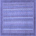 Square Abstract Blue Modern Rug, abs2704blu