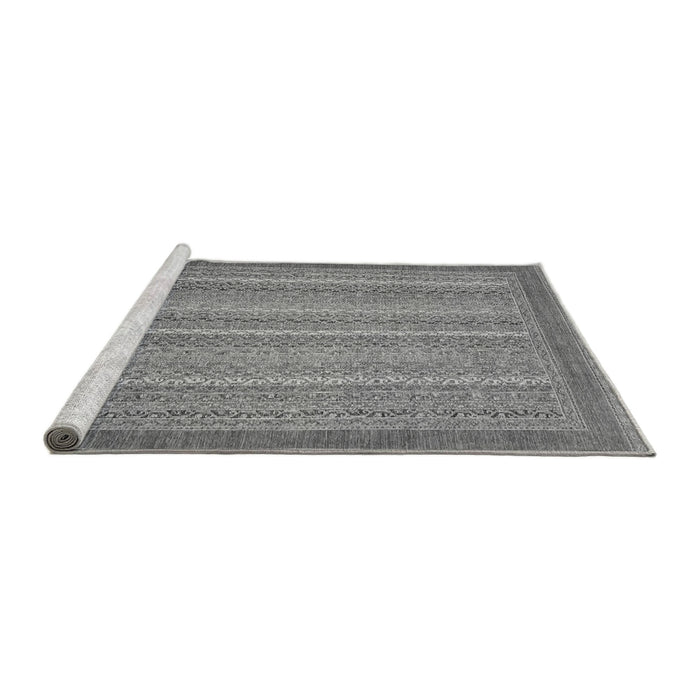Sideview of Machine Washable Abstract Gray Modern Rug, wshabs2704gry