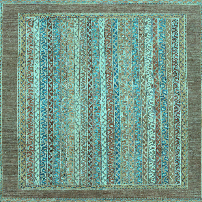 Square Machine Washable Abstract Light Blue Modern Rug, wshabs2704lblu